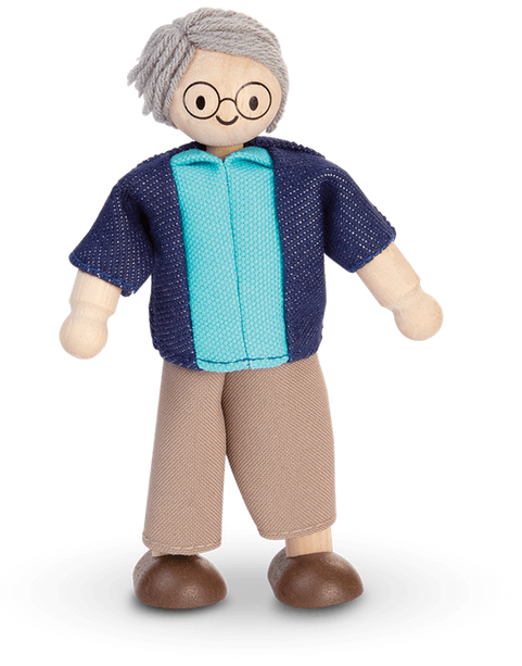 Image of Holz Puppenhaus Puppen Großvater