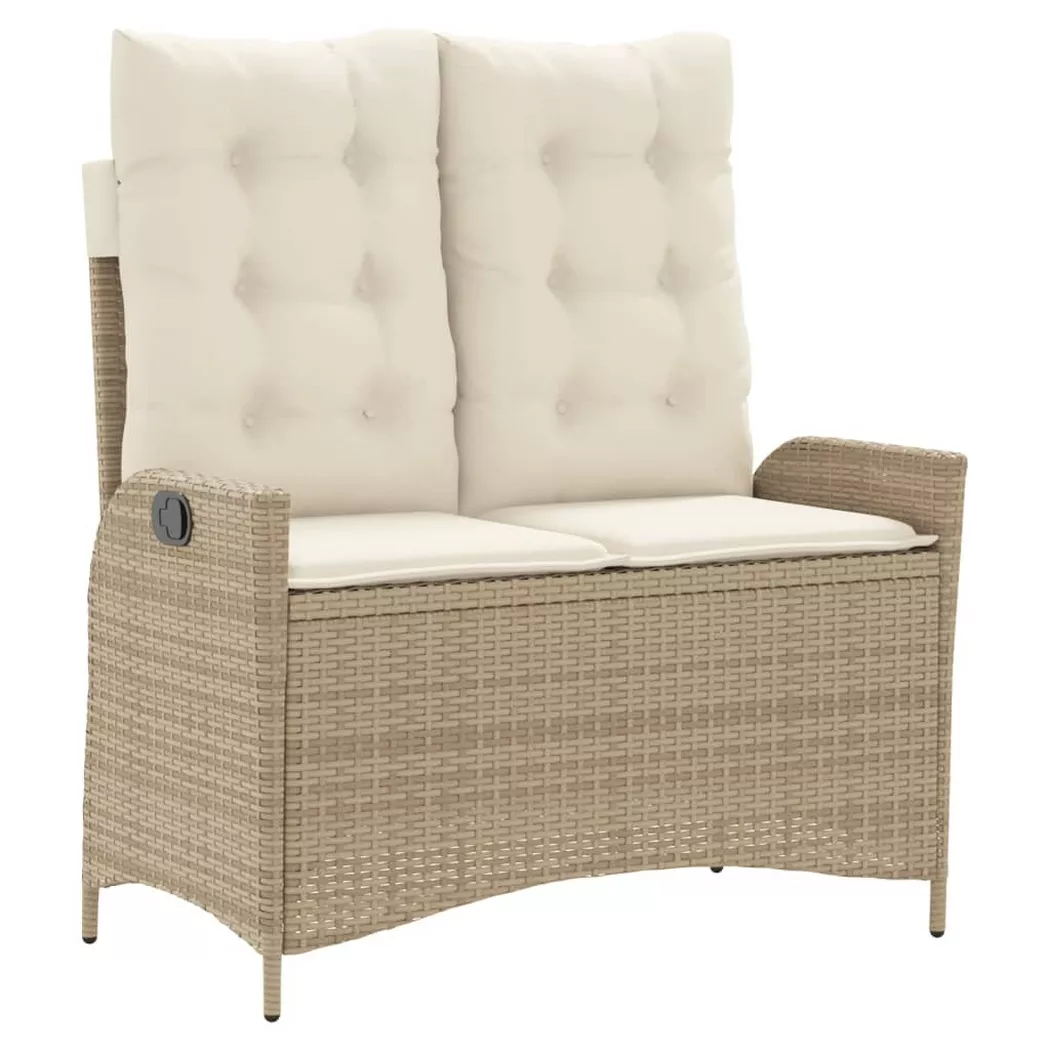 VidaXL - Banc de jardin inclinable rotin synthétique, One Size, Beige