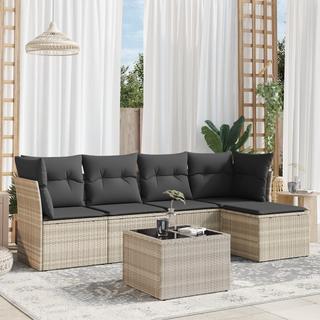 VidaXL set divano da giardino Polirattan  