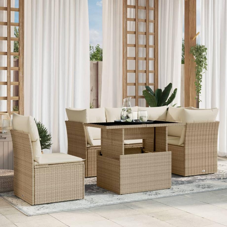 VidaXL set divano da giardino Polirattan  