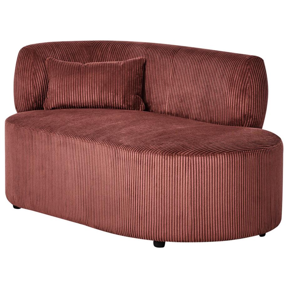 Beliani Linksseitige Chaiselongue aus Cord  VANVEY  