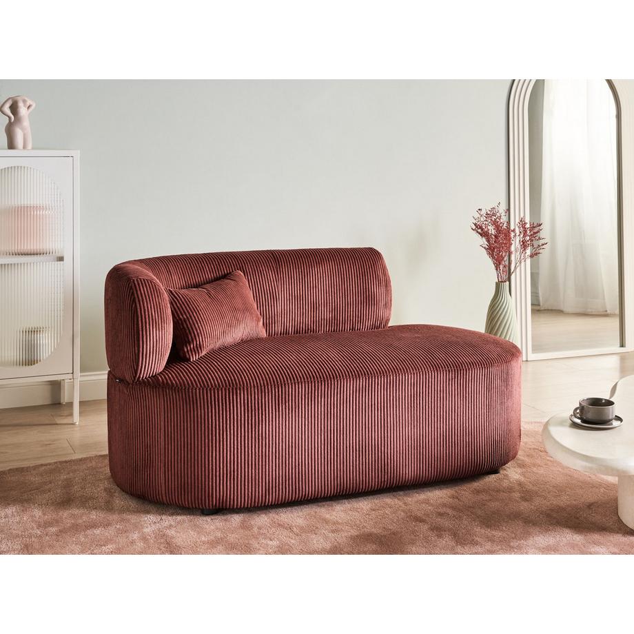 Beliani Linksseitige Chaiselongue aus Cord  VANVEY  