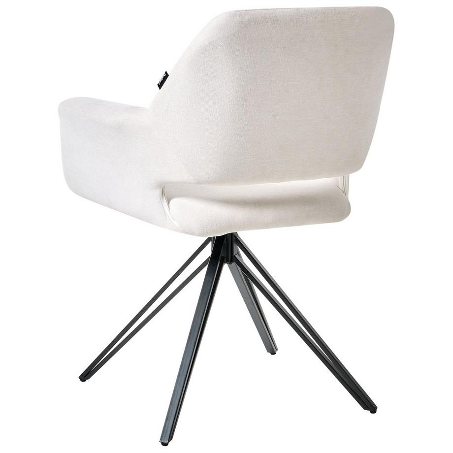 Beliani Esszimmerstuhl 2er Set aus Stoff Modern CINEY  