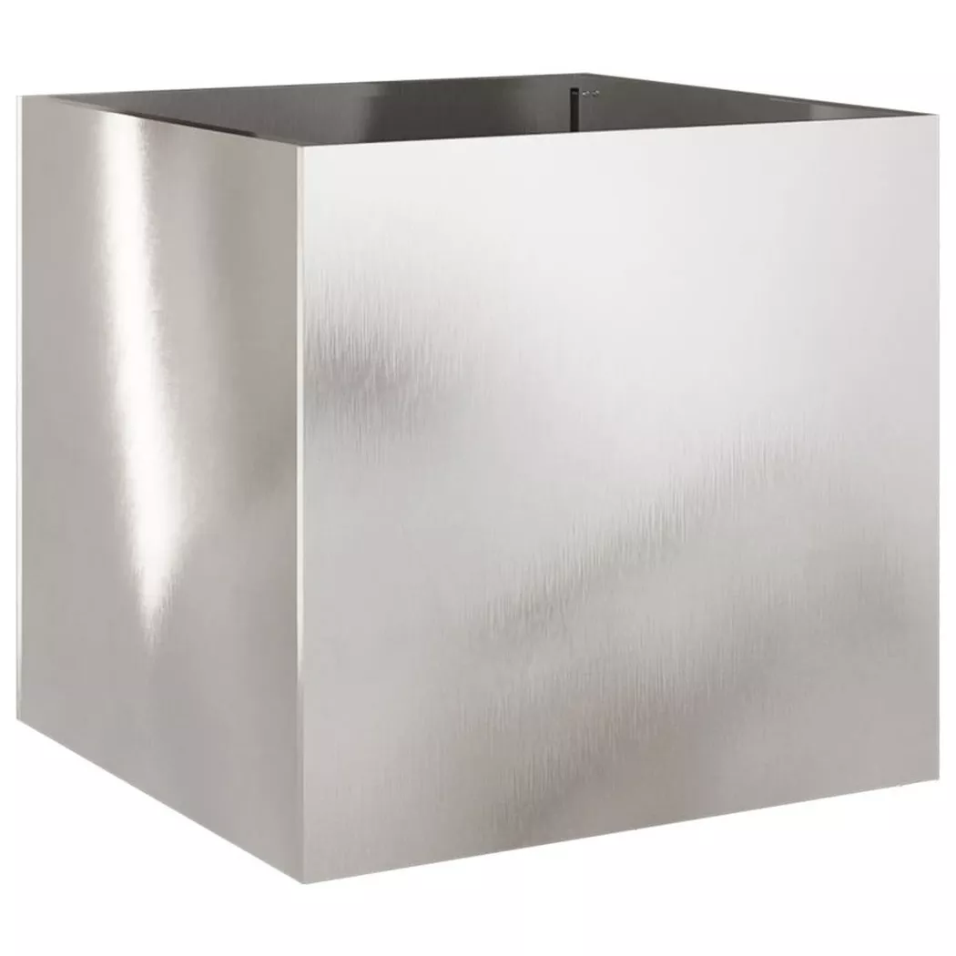 vidaXL Pflanzkübel Silbern 49x47x46 cm Edelstahl