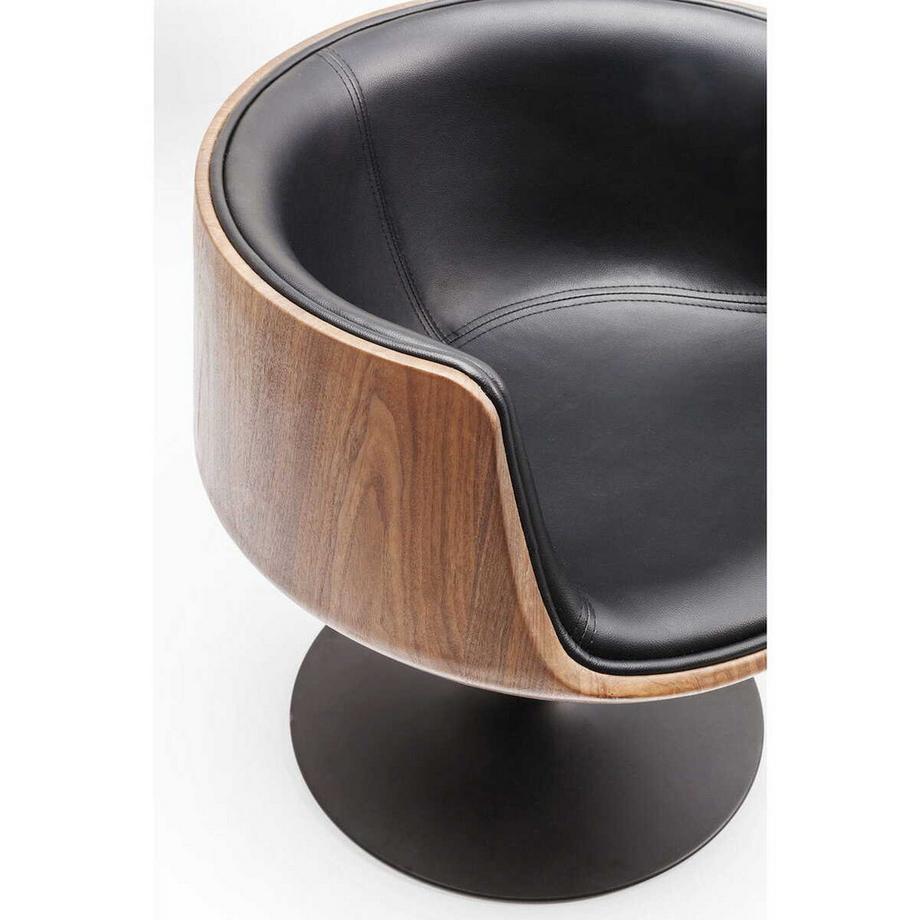 mutoni Chaise pivotante Club 54 Walnut  