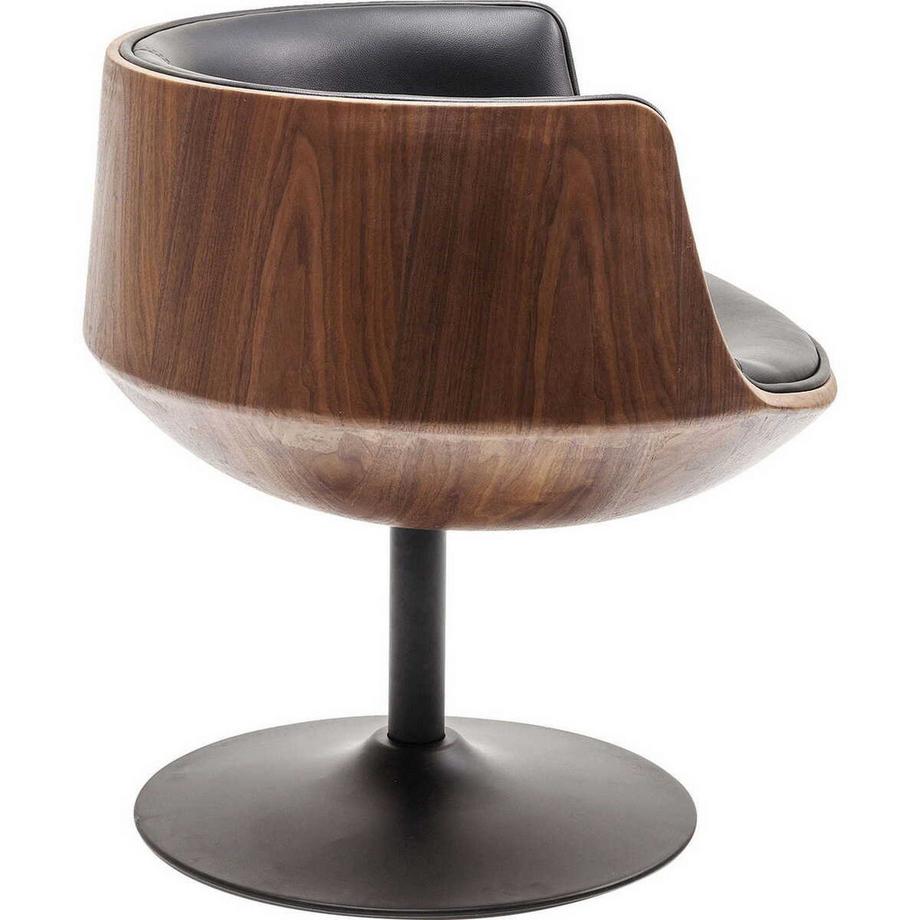 mutoni Chaise pivotante Club 54 Walnut  