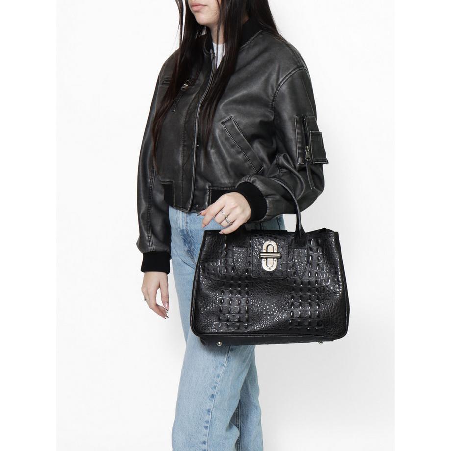 Gave Lux Sac à main Cuir Imprimé Crocodile  