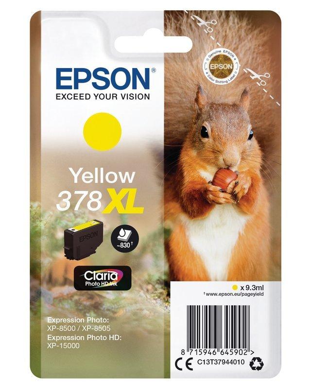 EPSON  EPSON Tintenpatrone 378XL yellow T379440 XP-8500/8505/15000 830 Seiten 