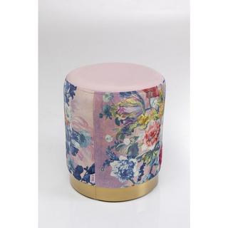 KARE Design Hocker Cherry Flower rosa Brass rund 32  