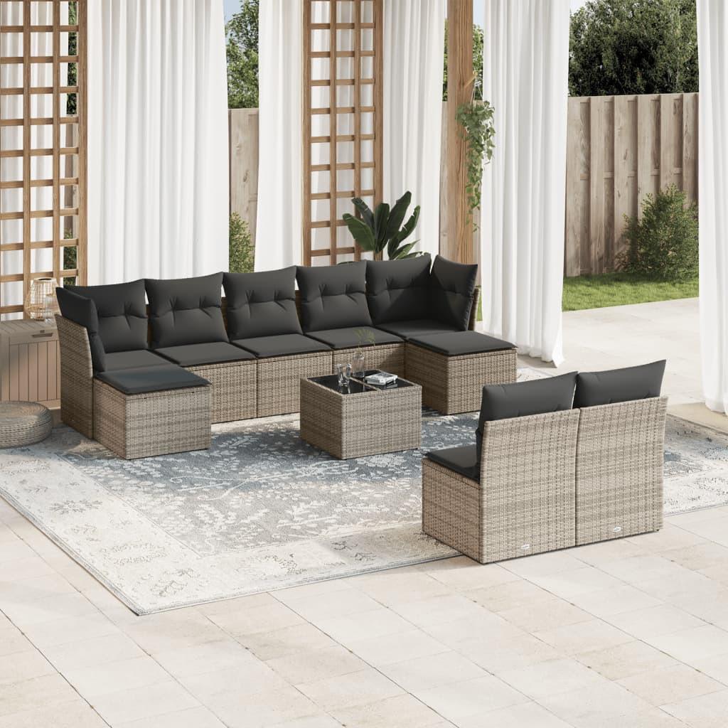 VidaXL set divano da giardino Polirattan  