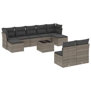 VidaXL set divano da giardino Polirattan  