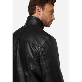 RICANO  Manteau en cuir pour homme Veetal, avec empiècement textile amovible 