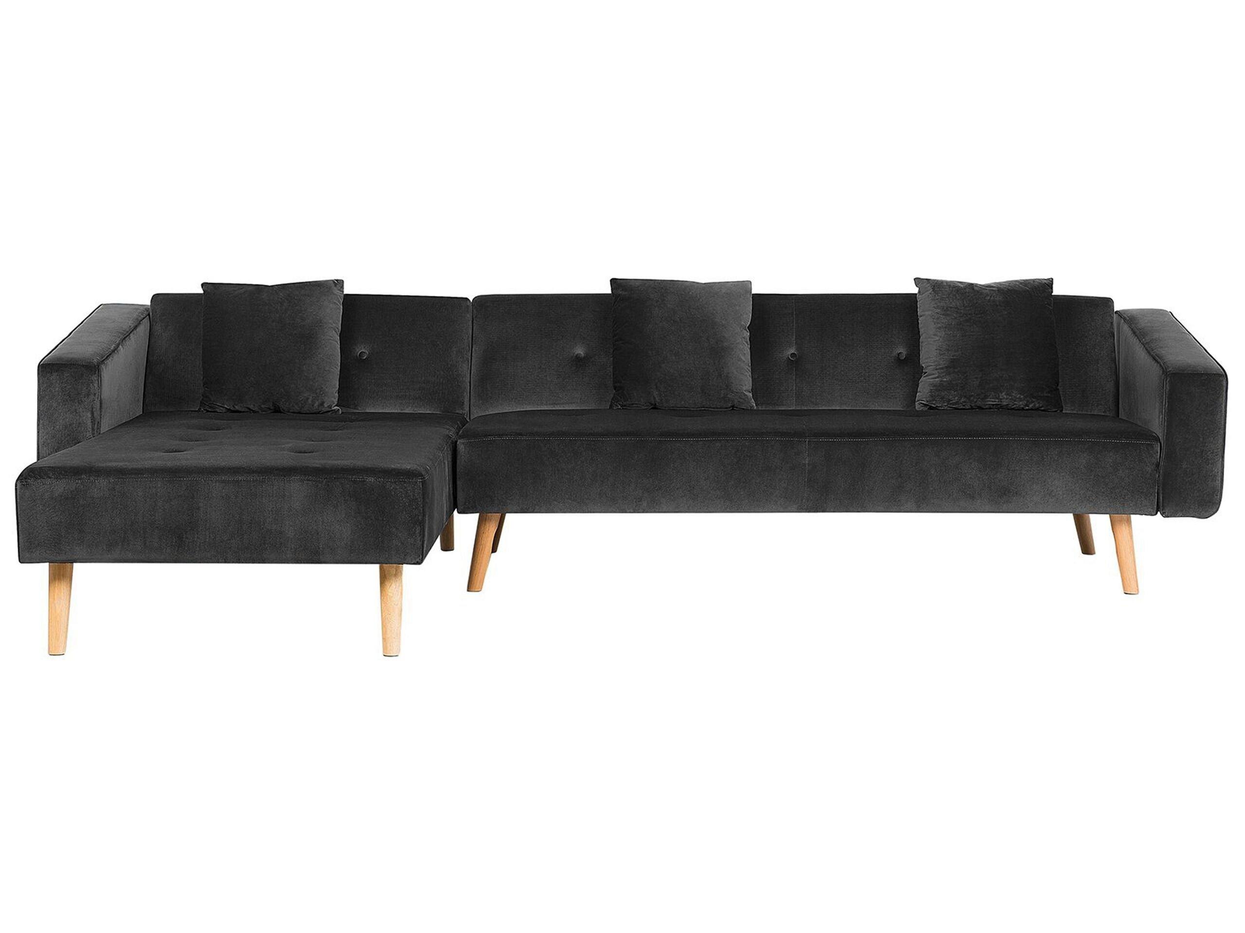 Beliani Ecksofa aus Samtstoff Modern VADSO  