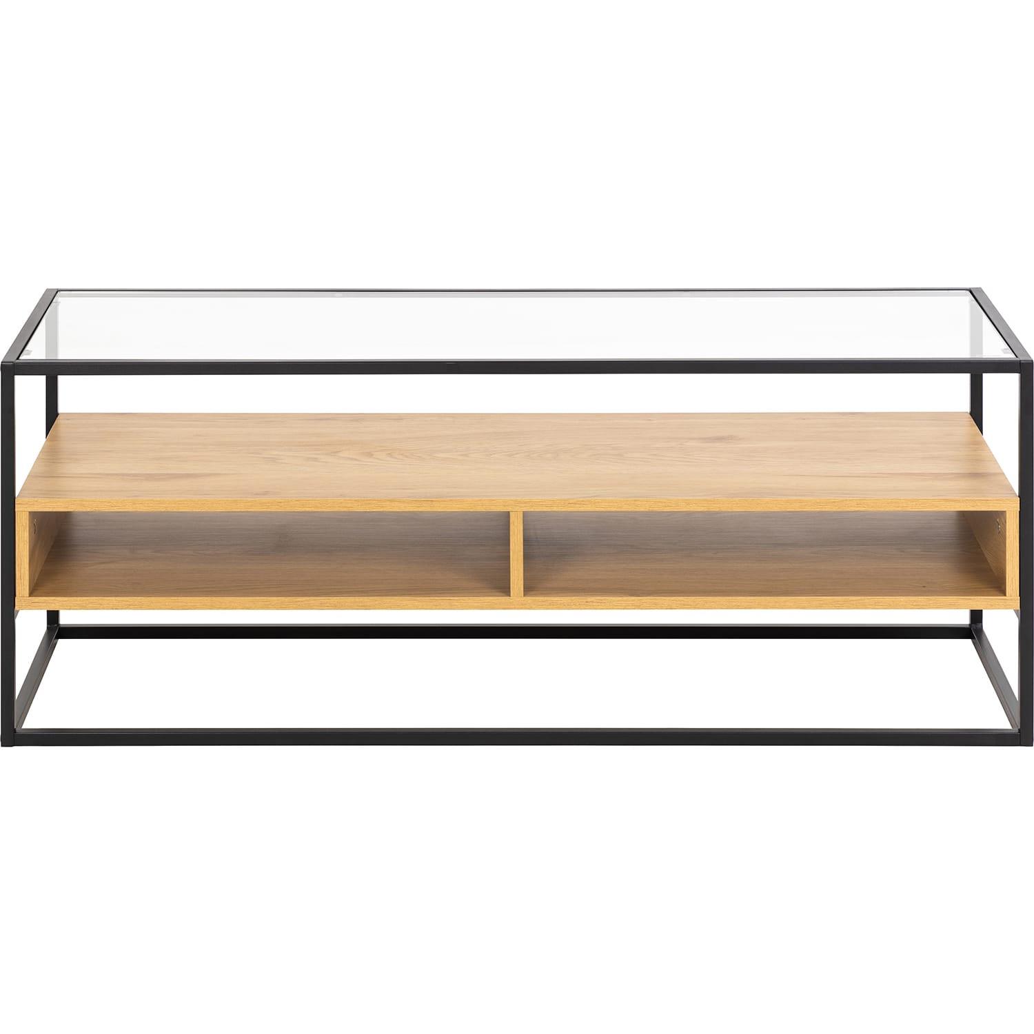 mutoni Meuble TV Randall verre transparent naturel 120  