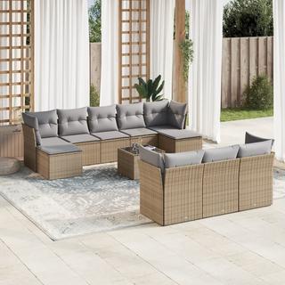 VidaXL set divano da giardino Polirattan  