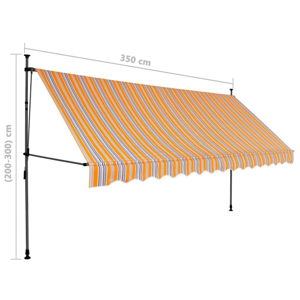 VidaXL Auvent rétractable tissu  