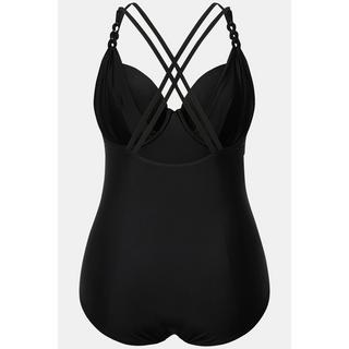 Ulla Popken  Maillot de bain scintillant à bonnets souples et armatures. Bretelles réglables 