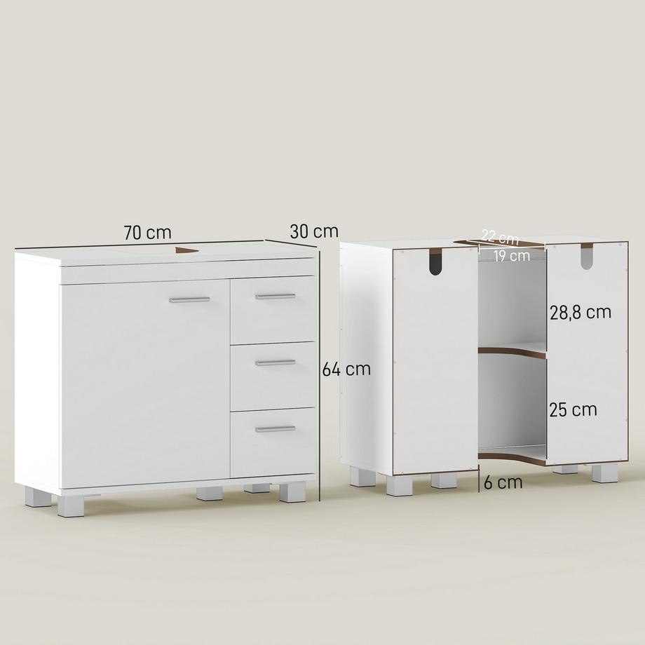 HOMCOM Waschbeckenunterschrank  