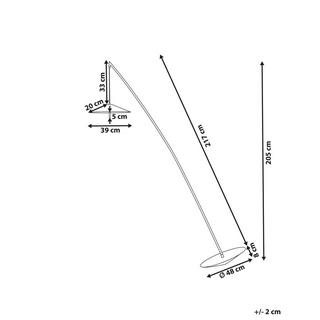 Beliani Lampadaire en Métal Industriel COMALIE  