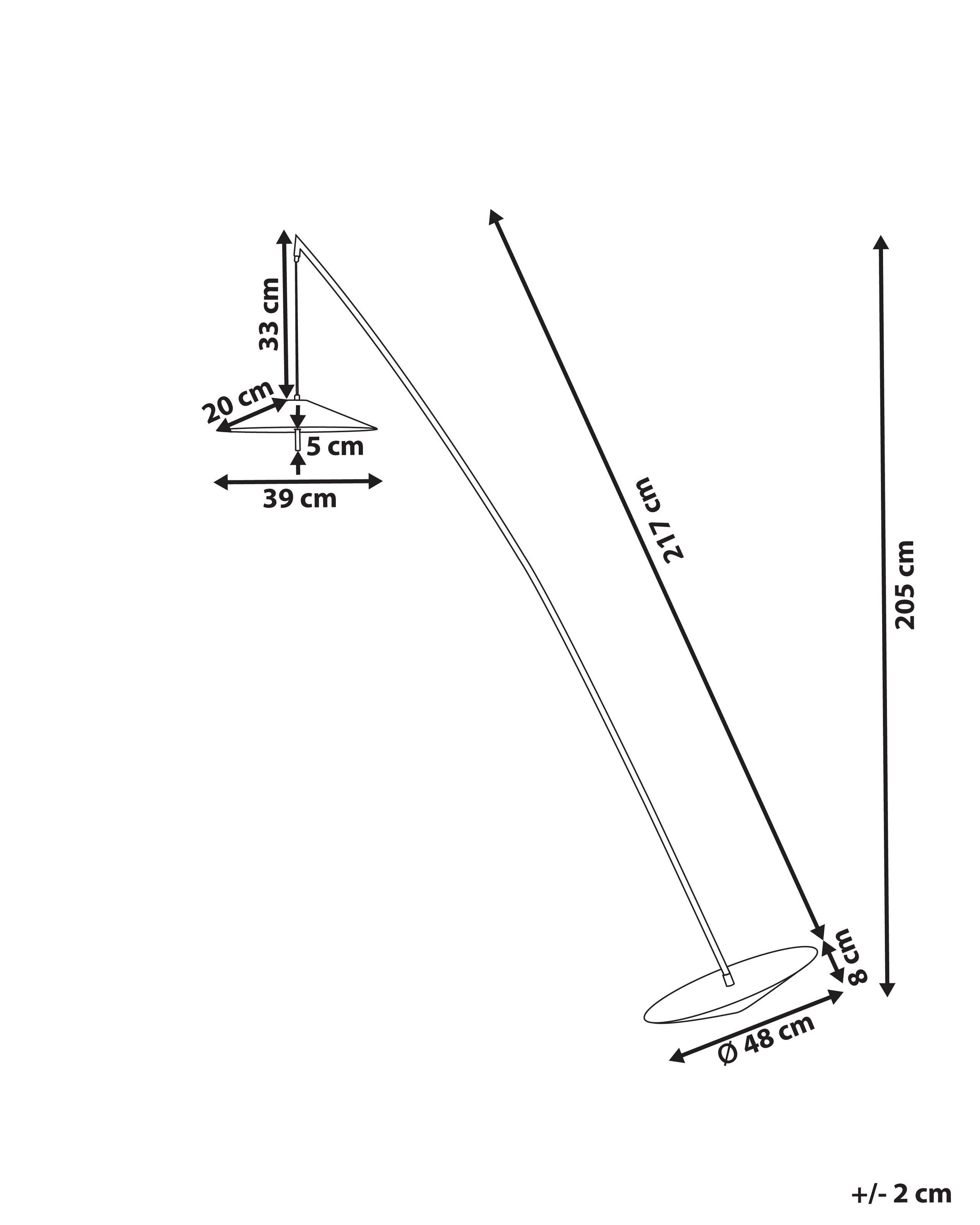 Beliani Lampadaire LED en Métal Industriel COMALIE  