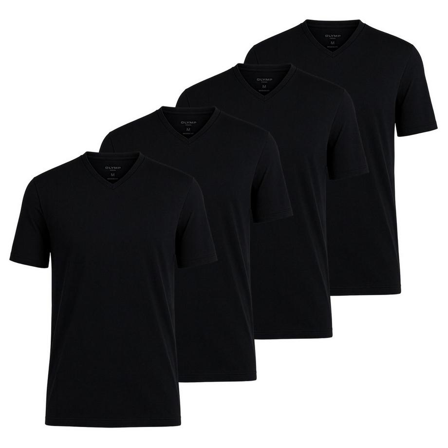 Maglietta Uomini Confezione da 4 Vestibilità confortevole-4 Pack V Neck T-Shirt