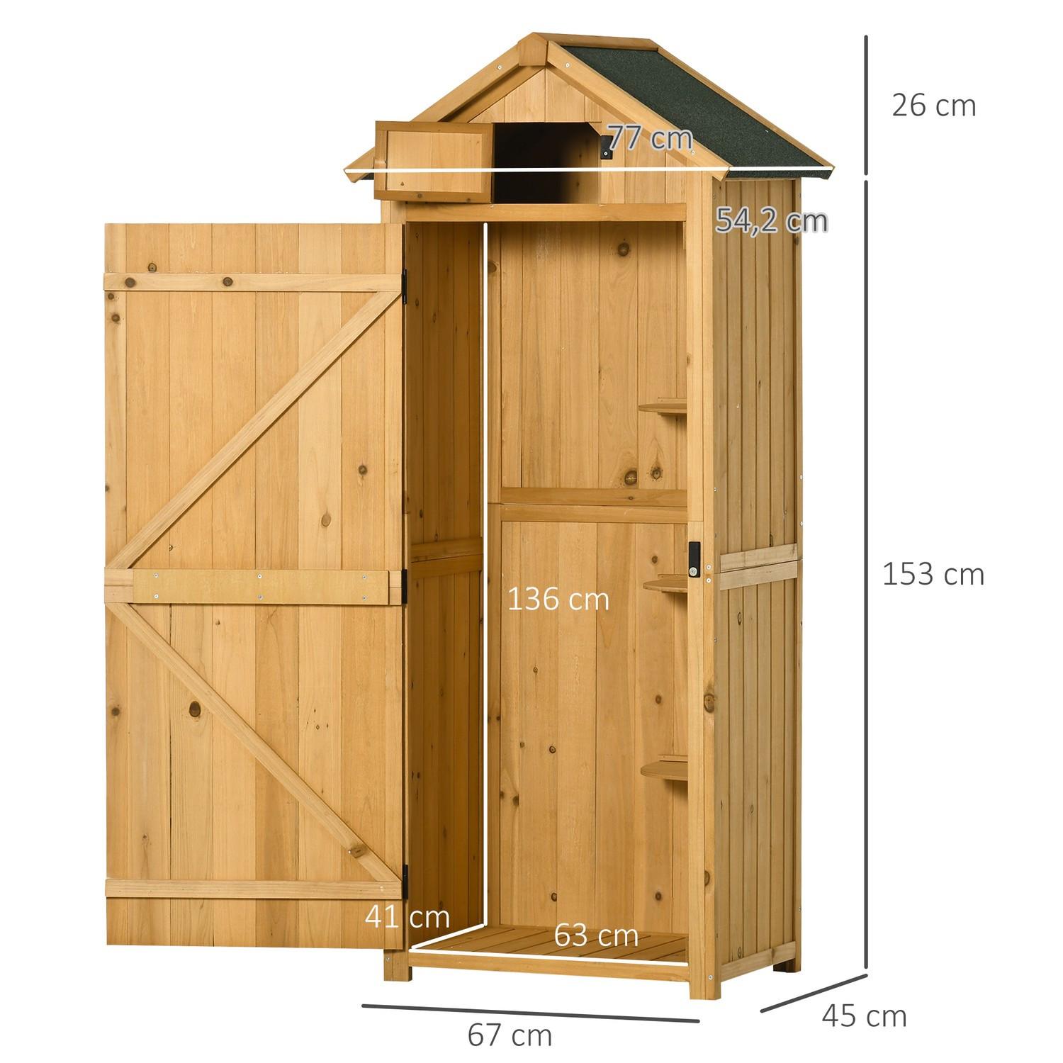 Northio Armoire De Jardin, Abri De Jardin, Abri À Outils, Abri À Outils Avec Étagères, Toit En Asphalte, Fenêtre, Bois, Jaune + Vert, 77 X 54,2 X 179 Cm  