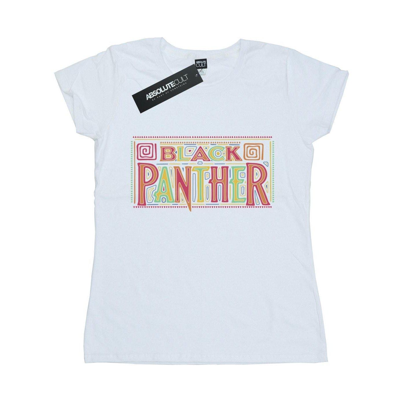 Image of Black Panther Tribal Logo Tshirt Damen Weiss L
