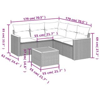 VidaXL Garten sofagarnitur poly-rattan  