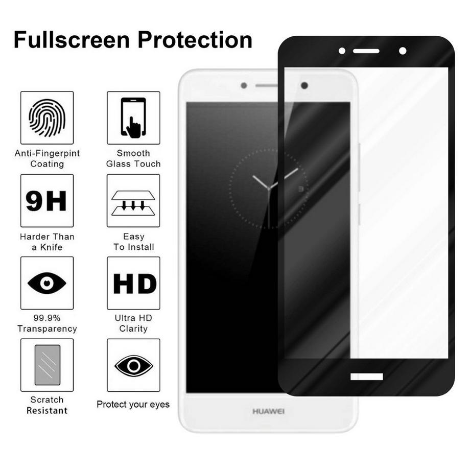 Cadorabo  Vollbild Display-Schutzglas für Huawei Enjoy 7 PLUS - Schutzfolie 