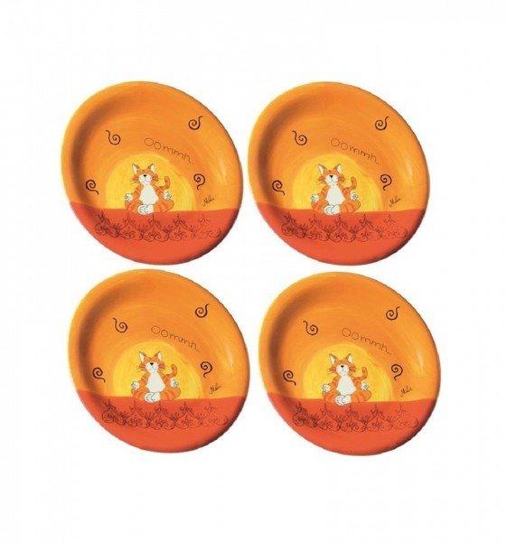 Image of Frühstücks- & Dessertteller Oommh 4 Stück, Orange Frühstücks- & Dessertteller Oommh 4 Stück, Orange