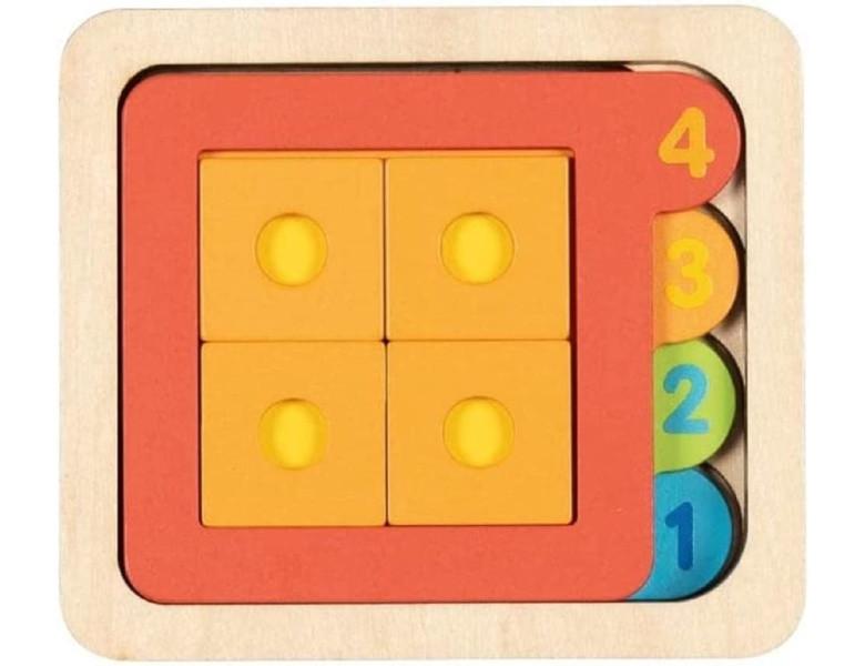 Image of Puzzle Schichtenpuzzle Zahlen und geometrische Formen (15Teile)