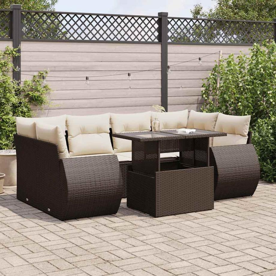 VidaXL set di divani da giardino Polirattan  