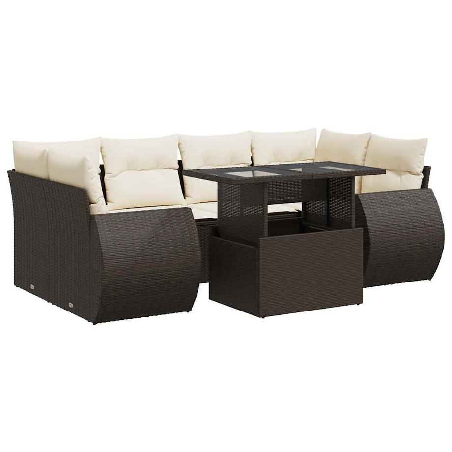 set di divani da giardino Polirattan