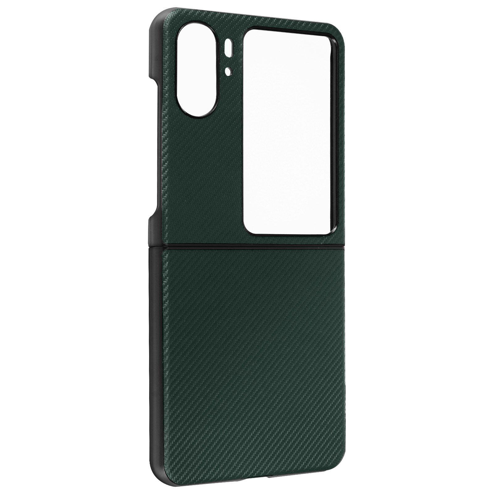 Avizar  Cover Oppo Find N2 Flip effetto carbonio 