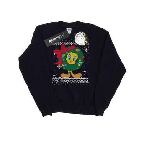 LOONEY TUNES  Tweety Pie Christmas Fair Isle Sweatshirt 