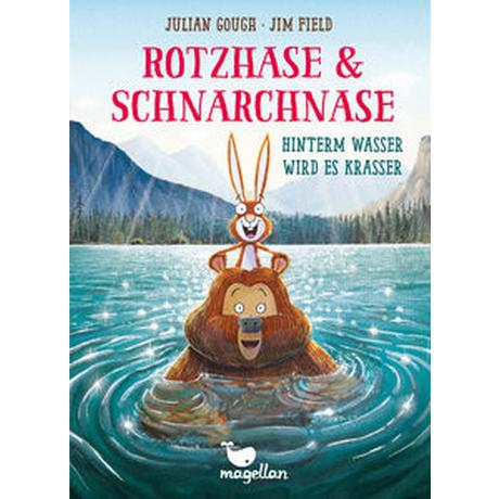 Rotzhase & Schnarchnase - Hinterm Wasser wird es krasser Gough, Julian; Schröder, Gesine (Übersetzung); Field, Jim (Illustrationen) Gebundene Ausgabe 