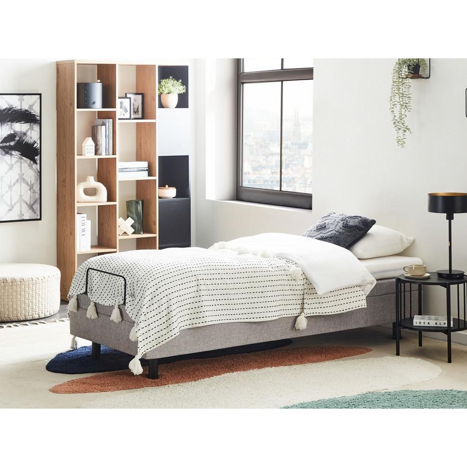 Beliani Lit réglable sans tête de lit en Tissu Moderne DUKE II  