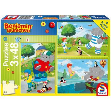 Puzzle Benjamin Blümchen, Sport und Spiel mit Törööö! (3x48)