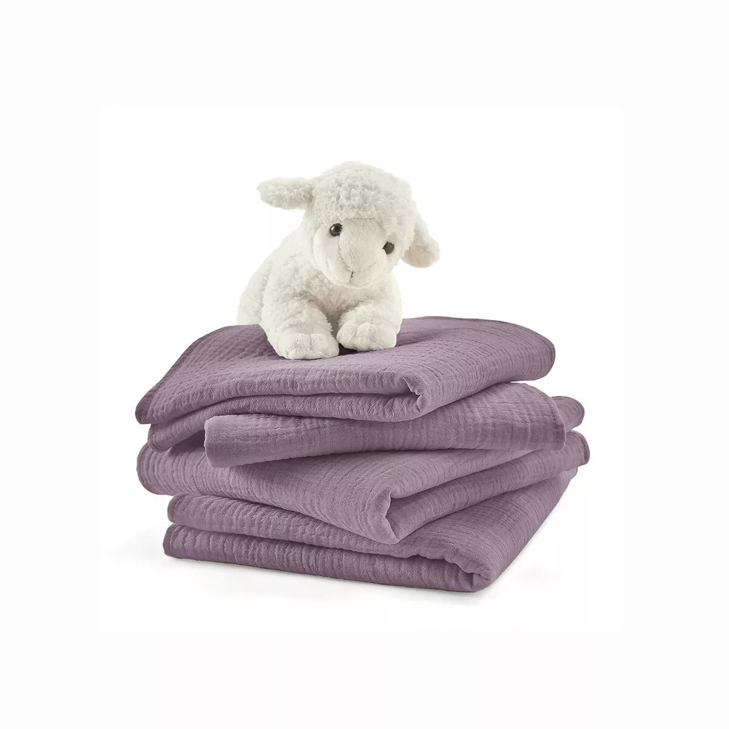 La Redoute Intérieurs - 4er-Pack Mullwindeln Kumla, One Size, Violett