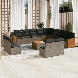 VidaXL set divano da giardino Polirattan  