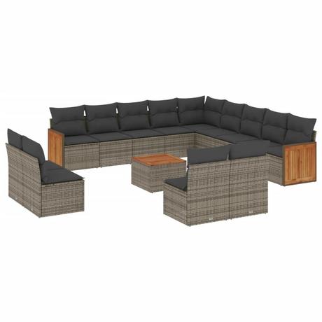 VidaXL set divano da giardino Polirattan  