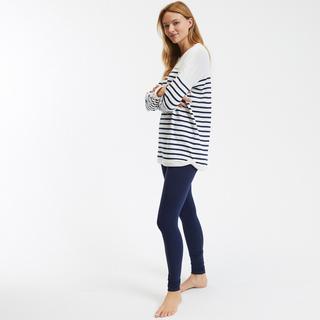 La Redoute Collections  Pyjama mit gestreiftem Langarm-Oberteil 