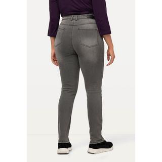 Ulla Popken  Skinny jeans modello Sarah in comodo tessuto elasticizzato con taglio aderente a vita alta e cinque tasche 