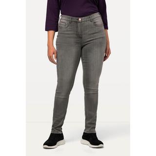 Ulla Popken  Skinny jeans modello Sarah in comodo tessuto elasticizzato con taglio aderente a vita alta e cinque tasche 