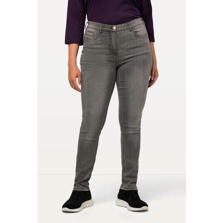 Ulla Popken  Skinny jeans modello Sarah in comodo tessuto elasticizzato con taglio aderente a vita alta e cinque tasche 