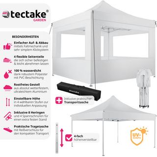 Tectake Tonnelle 3 x 3 m avec 4 rideaux  