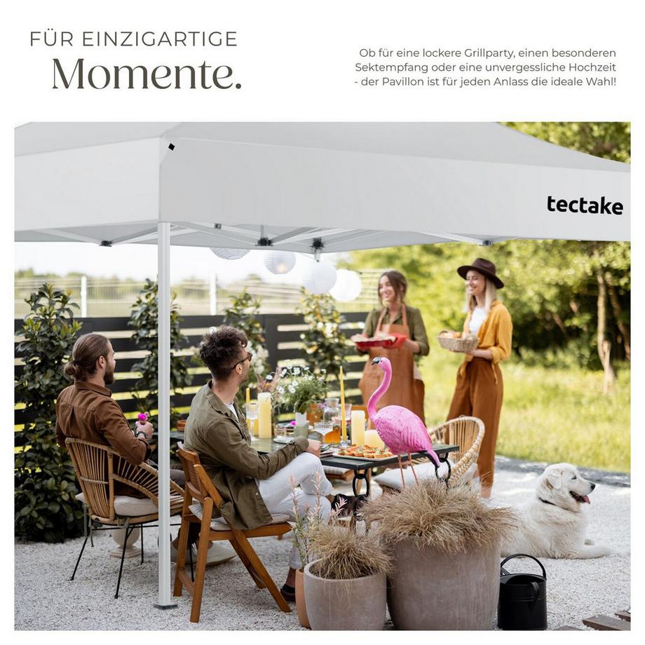 Tectake Aluminium Pavillon Olivia 3 x 3 m wasserdicht  