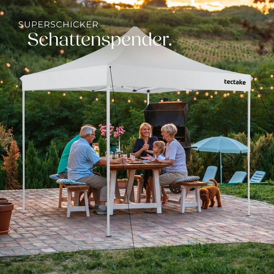 Tectake Aluminium Pavillon Olivia 3 x 3 m wasserdicht  