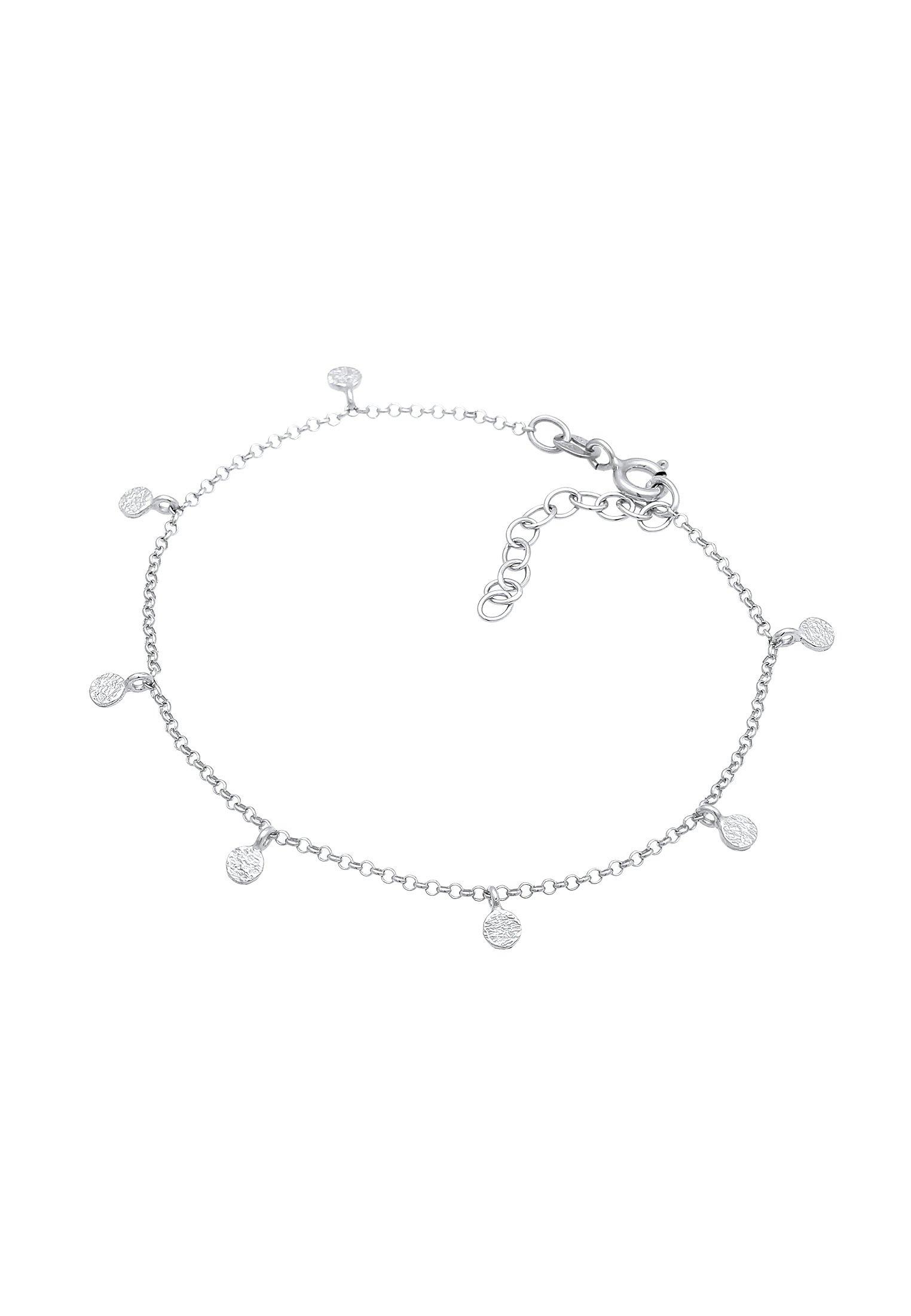 Elli  Bracelet Femmes Plaquette Pendentif Rond Texturé 