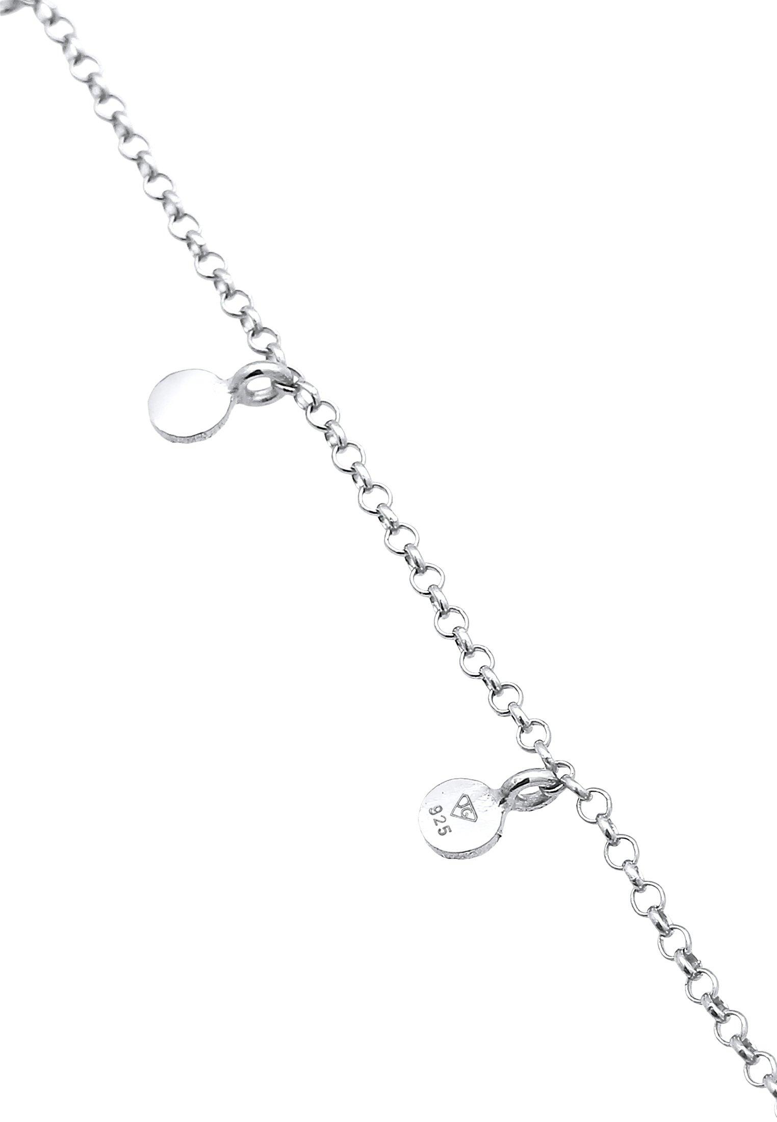 Elli  Bracelet Femmes Plaquette Pendentif Rond Texturé 